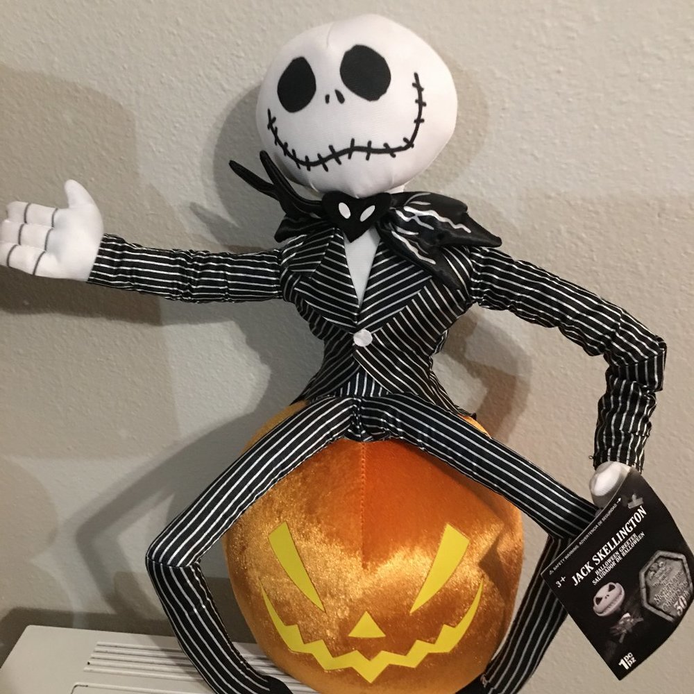 Jack Disney Nightmare Before Christmas Halloween Pumpkin Plush Large Size